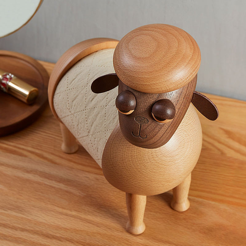 luxury dining table Wood Tissue Holder
